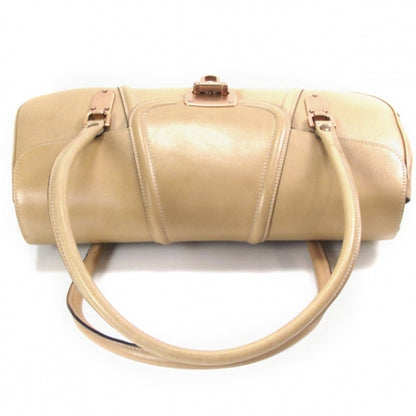 Gucci Leather Fold Over Satchel Beige 6 of 10