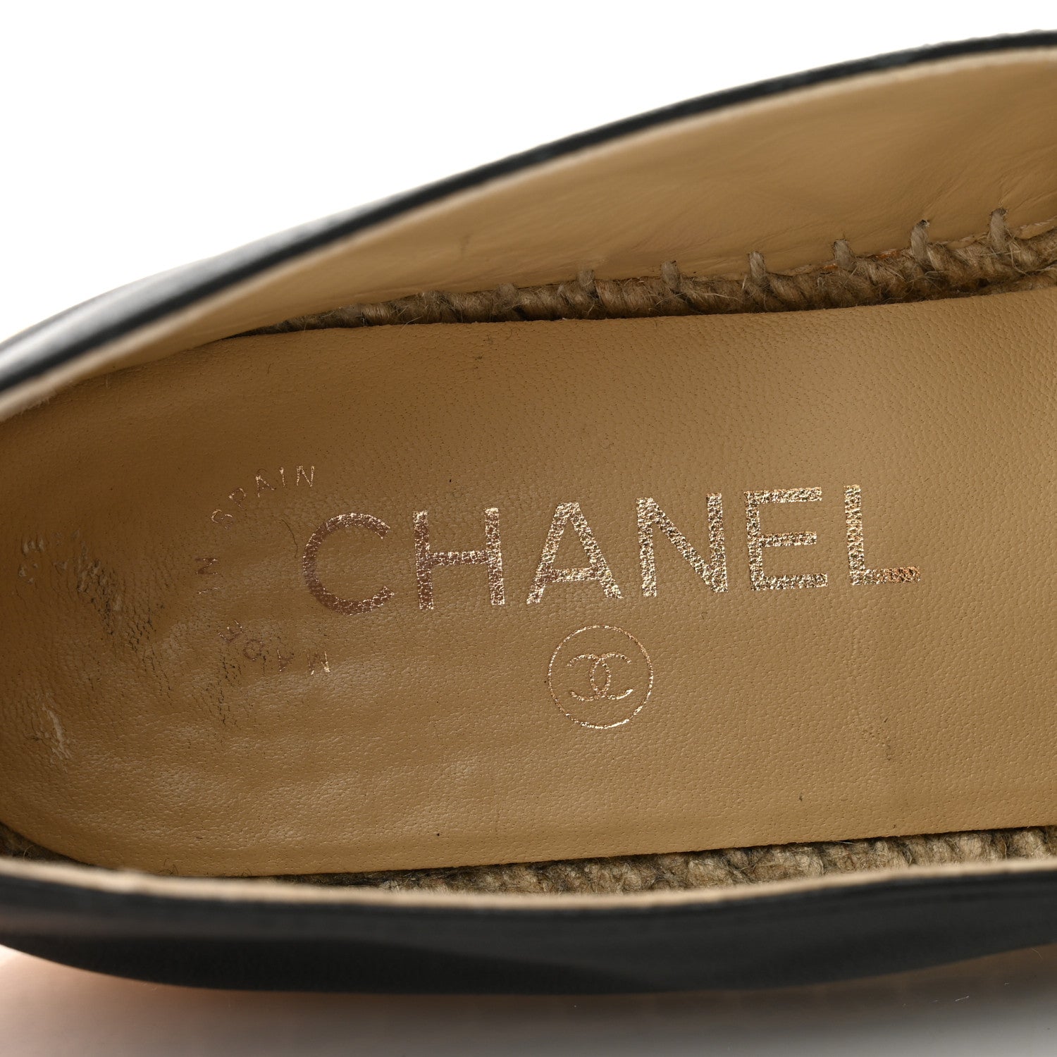 Chanel Calfskin Chain CC Espadrilles 38 Black 7 of 11