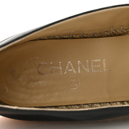 Chanel Calfskin Chain CC Espadrilles 38 Black 7 of 11
