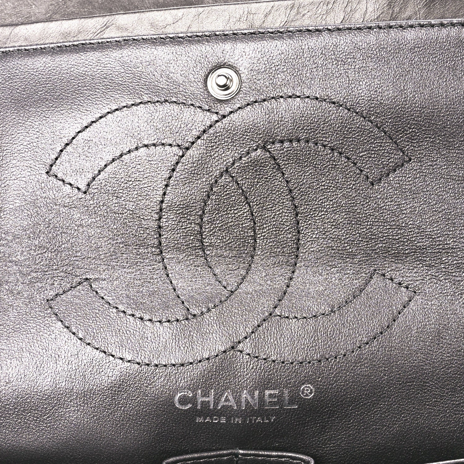 Chanel Metallic Aged Calfskin Quilted 2.55 Reissue Flap 226 Dark Grey 6 of 11