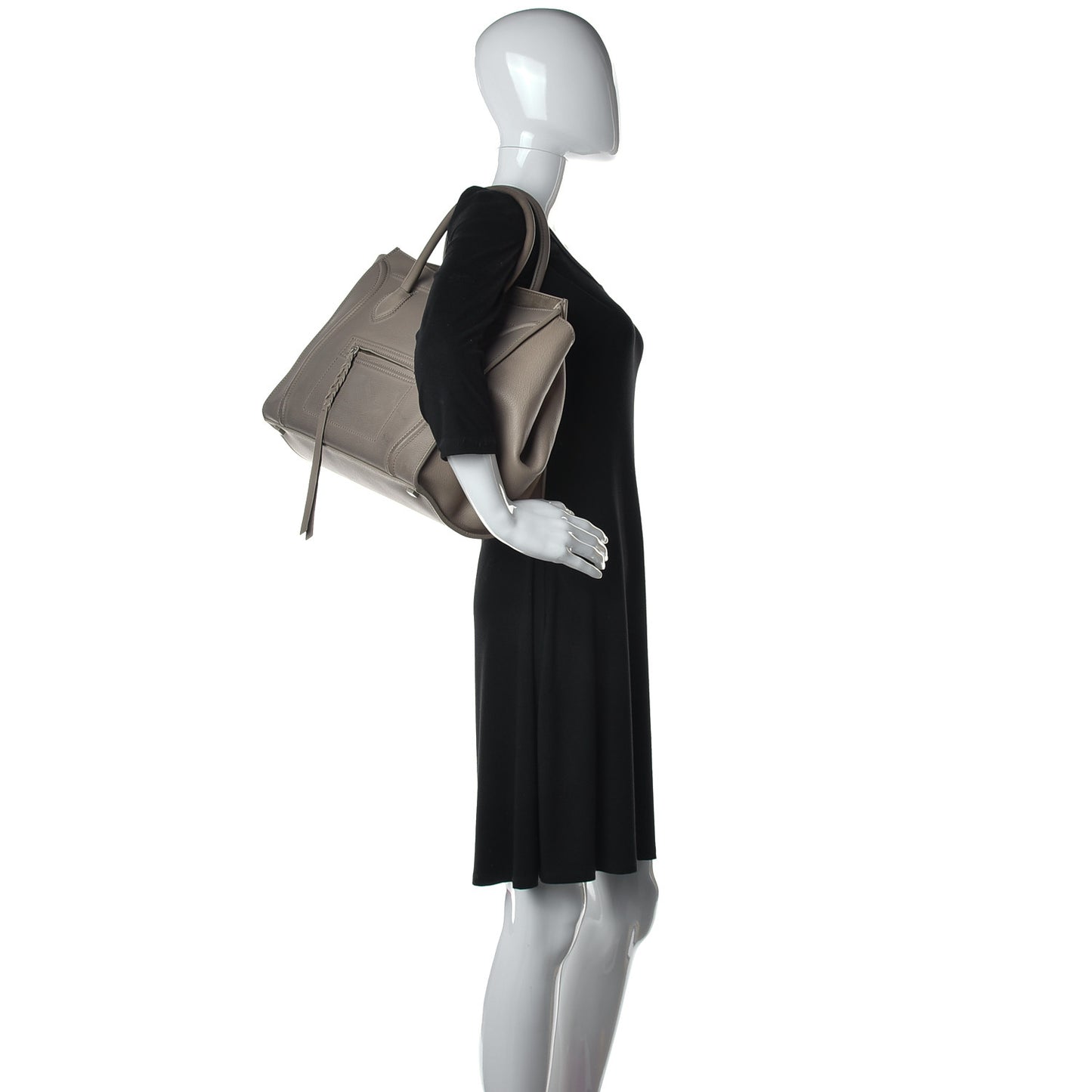 Supple Calfskin Medium Phantom Luggage Beige