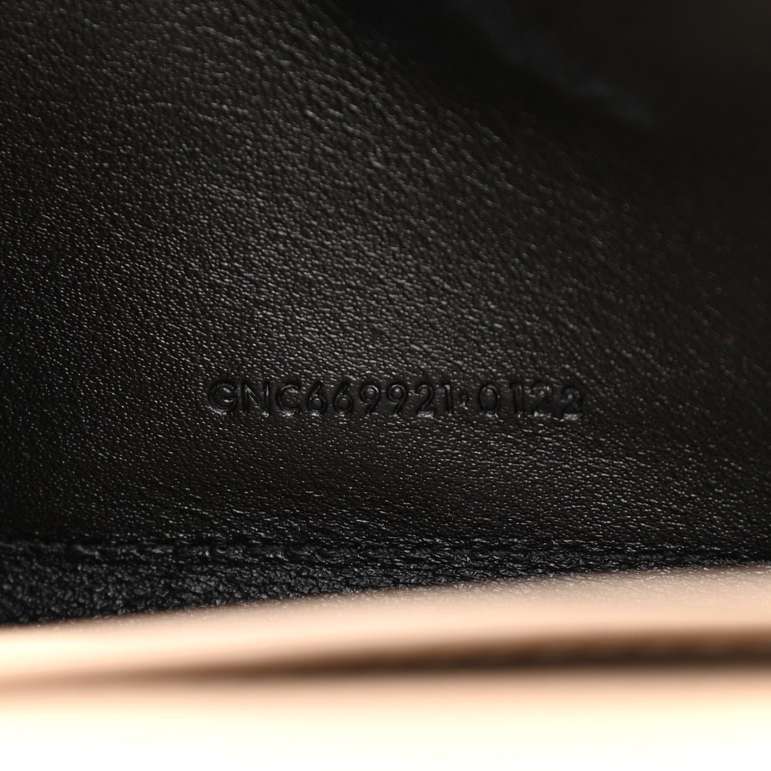 Saint Laurent Glossy Calfskin Monogram Chain Wallet Dark Beige 7 of 12