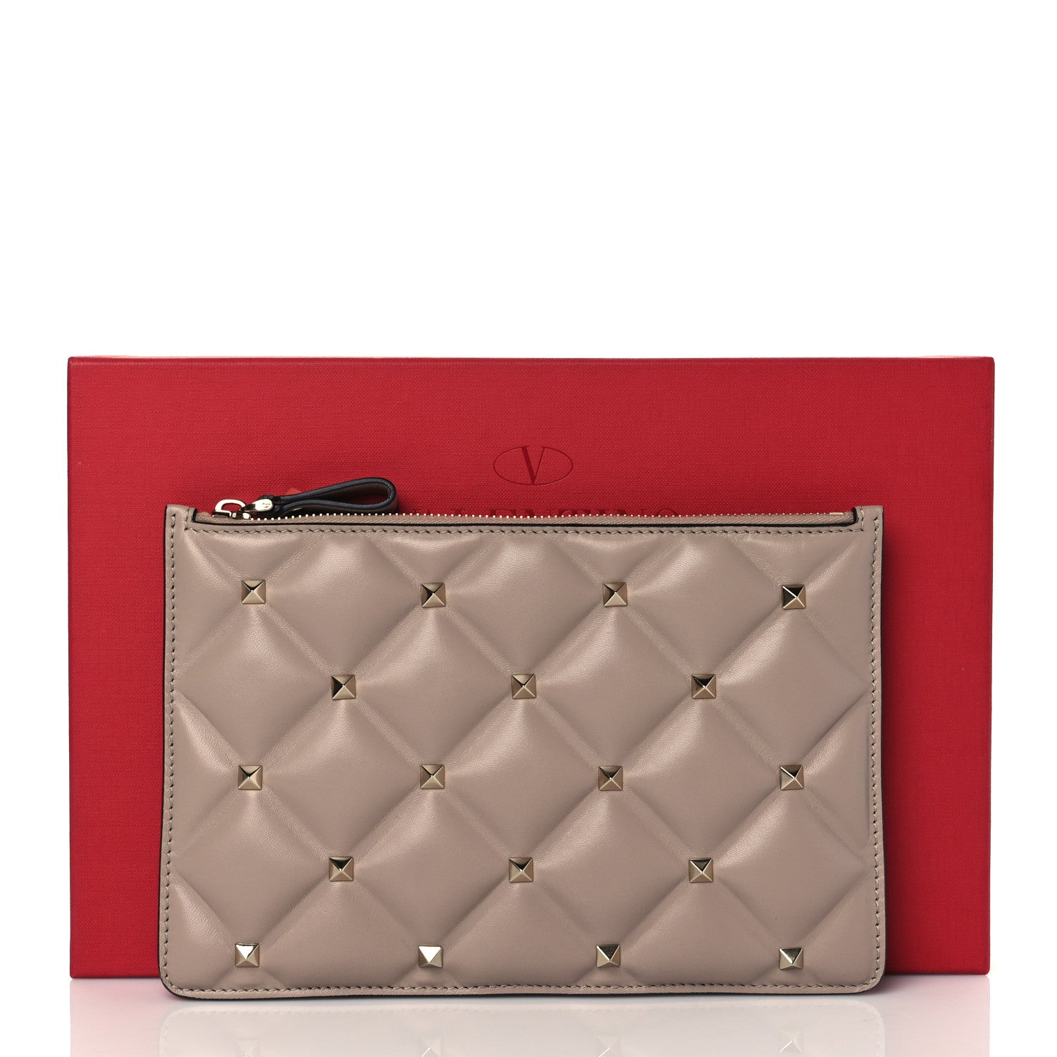 Valentino Garavani Nappa Candystud Zip Pouch Poudre 9 of 12