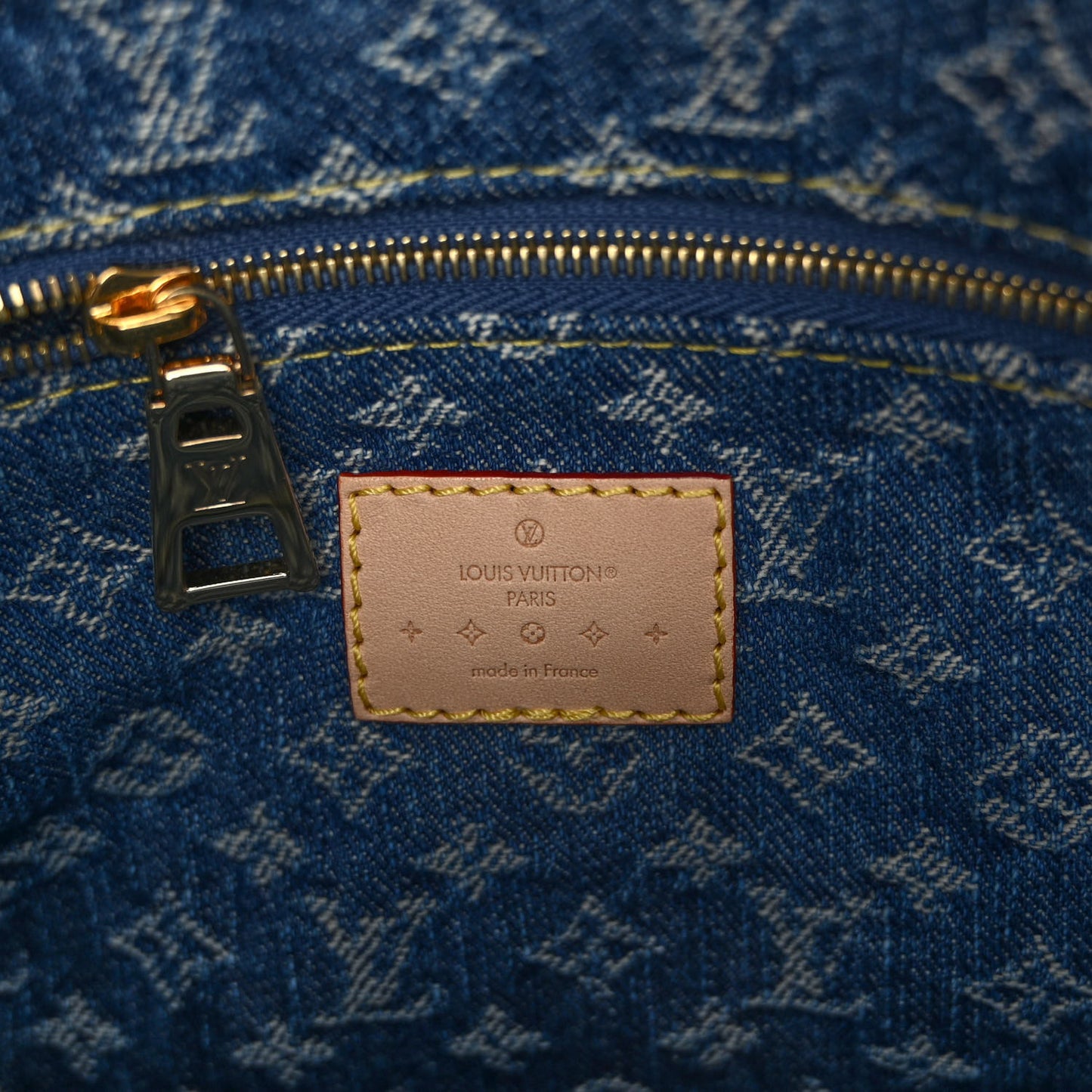 Monogram Denim Pochette Cosmetique GM Denim Blue