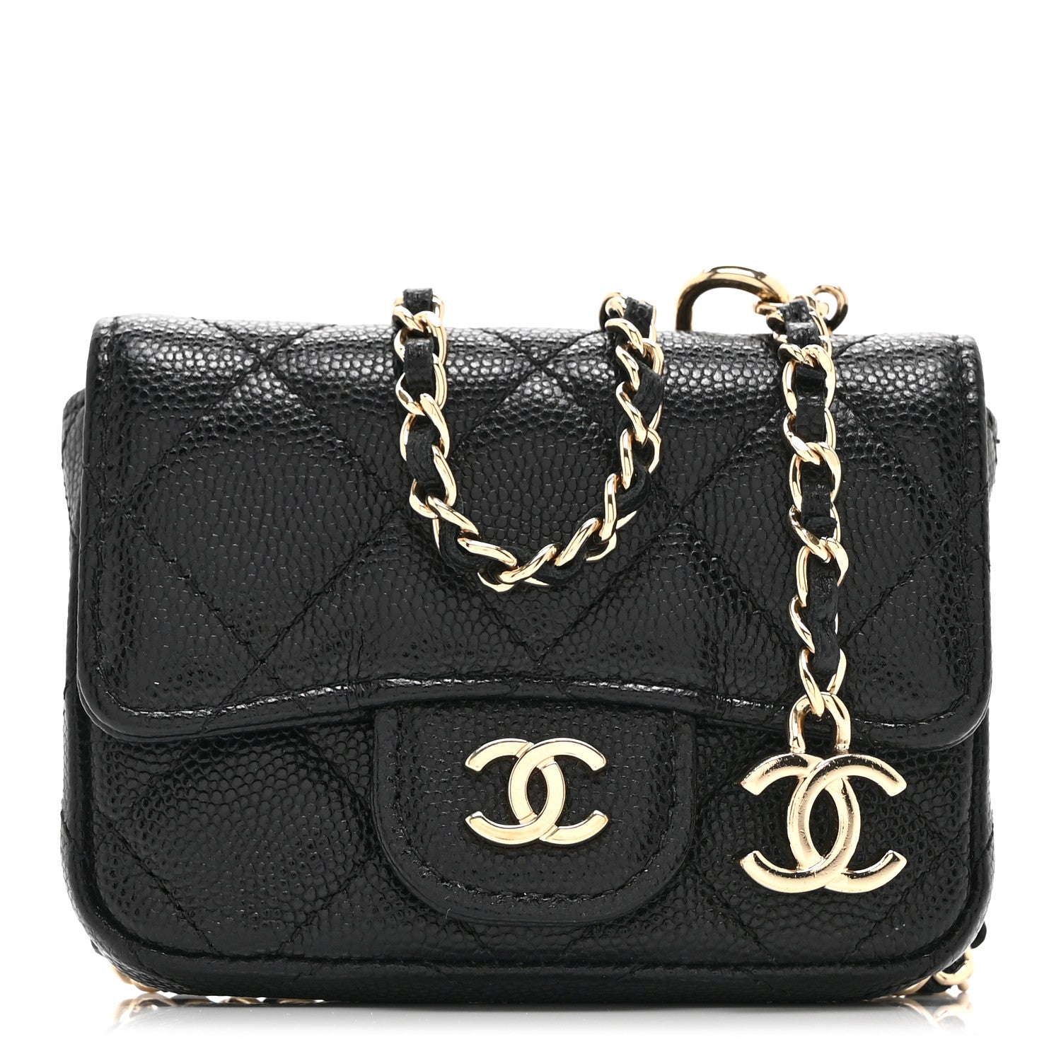 Chanel Caviar Quilted Mini Chain Belt Bag Black 1 of 11