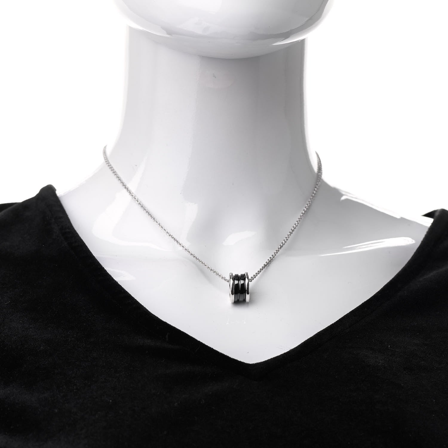 Bulgari Sterling Silver Ceramic Save The Children Pendant Necklace 2 of 13