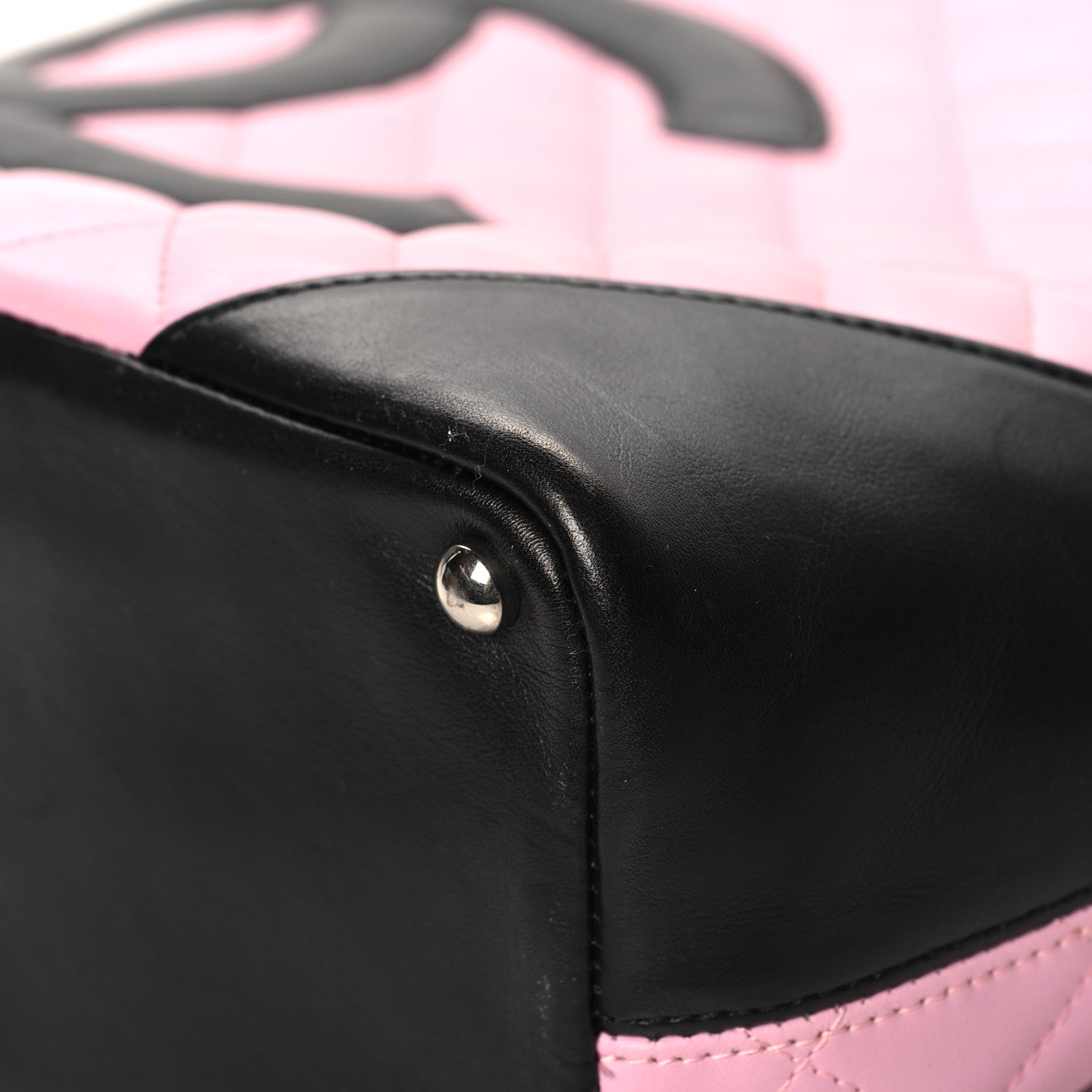 Chanel Calfskin Quilted Medium Cambon Tote Pink Black 10 of 13