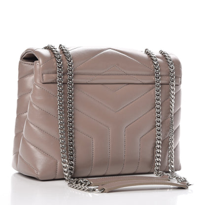 Saint Laurent Calfskin Y Quilted Monogram Small Loulou Chain Satchel Mink 4 of 11