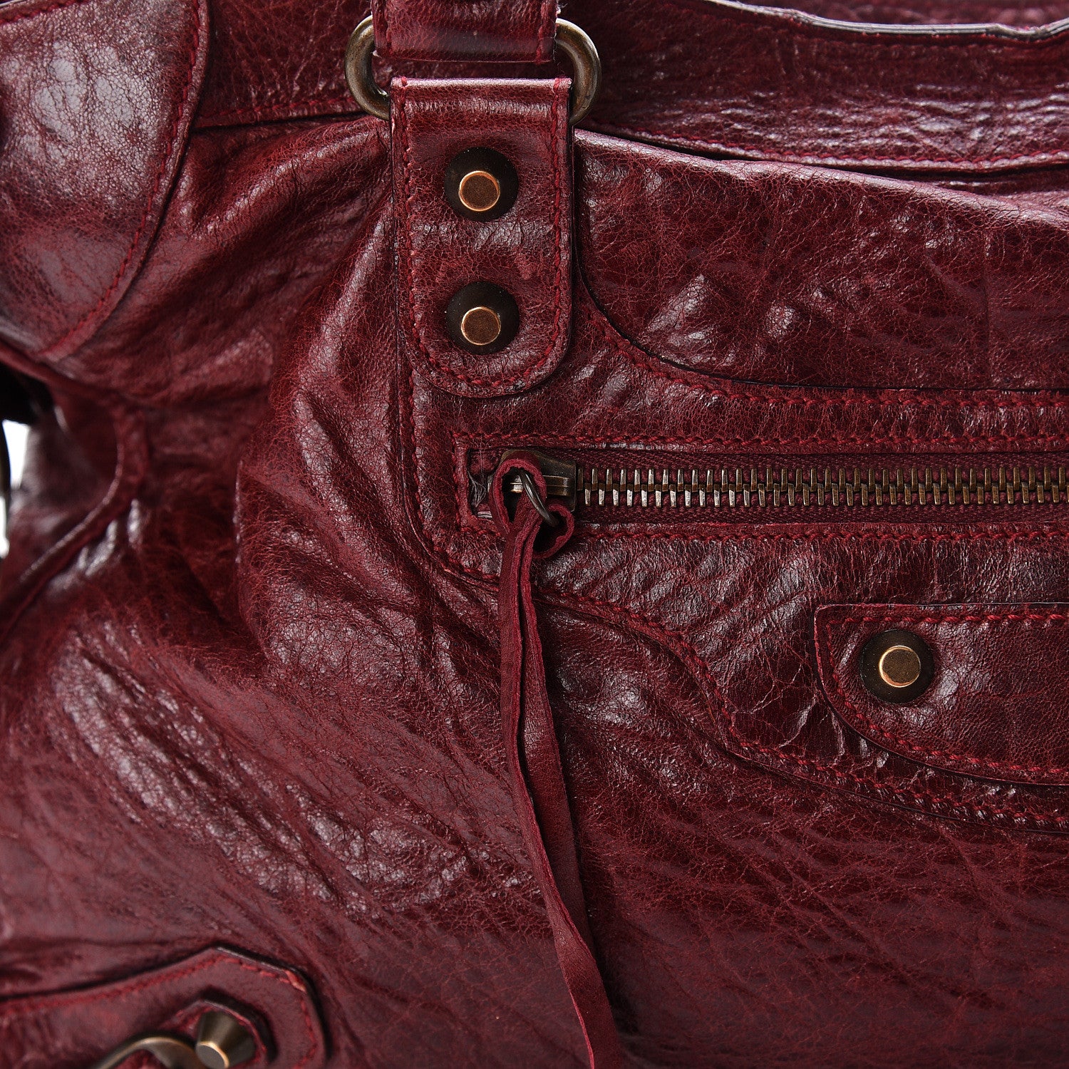 Balenciaga Agneau Classic Hardware City Rouge Grenat 12 of 14