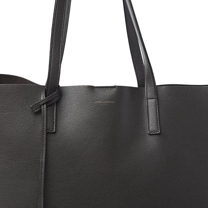 Saint Laurent Calfskin Large Shopping Tote Dark Grey 10 of 10