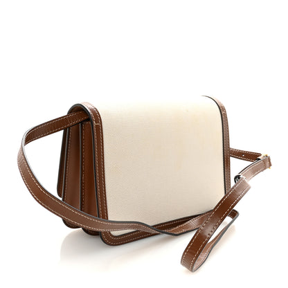 Burberry Canvas Calfskin Small TB Bag Natural 3 of 9