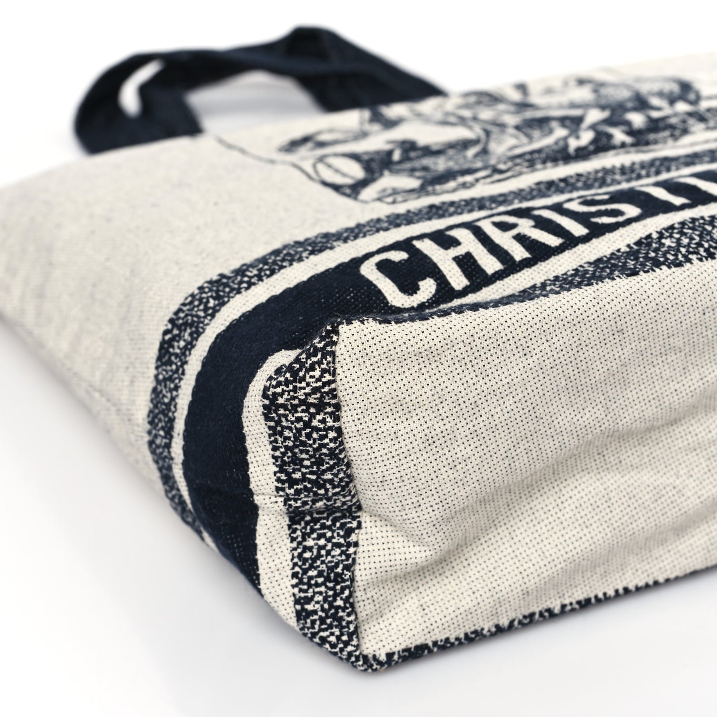 Canvas Print Cruise Tote Ivory Black