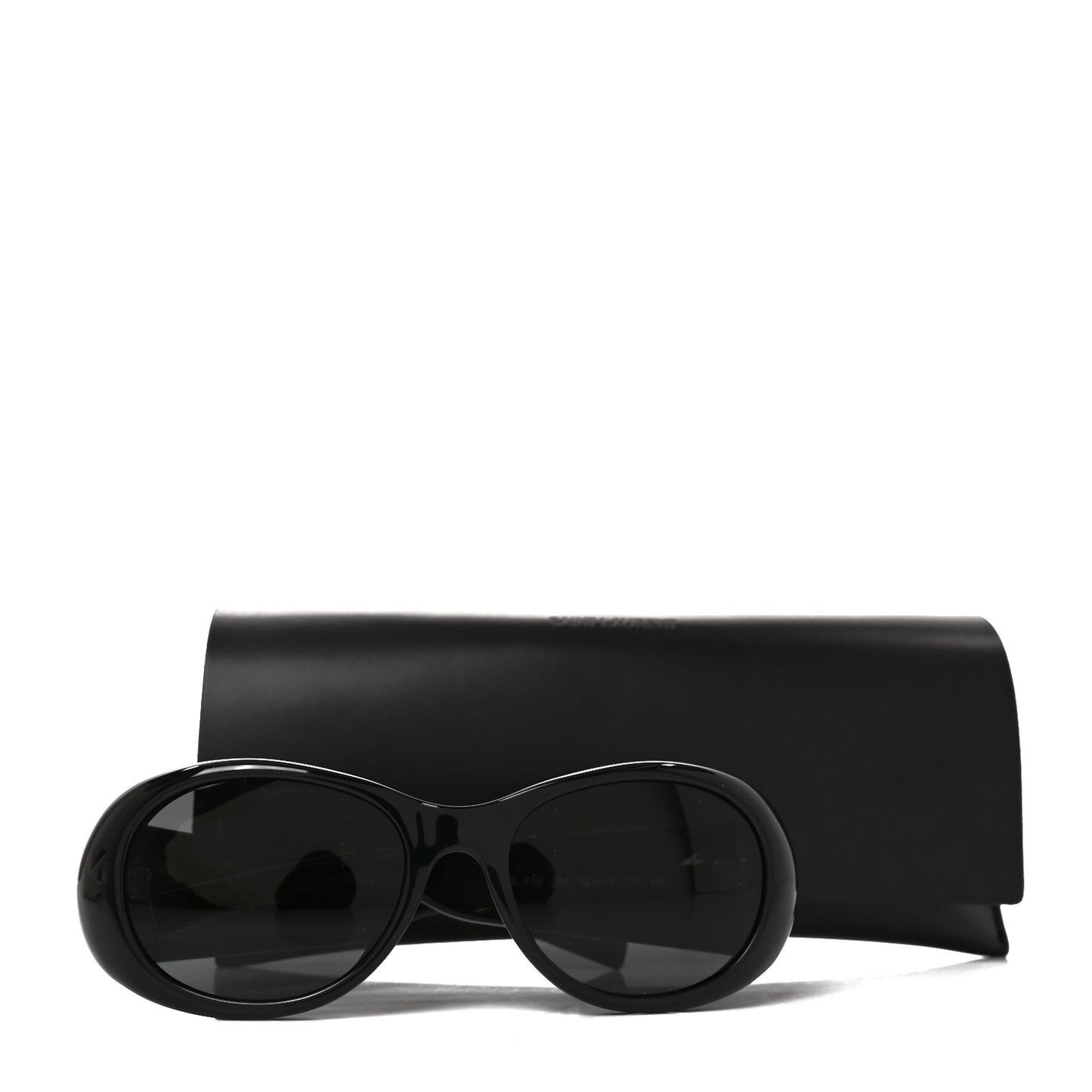 Acetate Oval Sunglasses SL736 Black