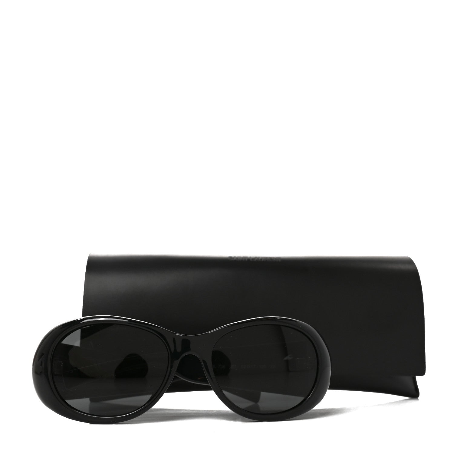 Saint Laurent Acetate Oval Sunglasses SL736 Black 8 of 8