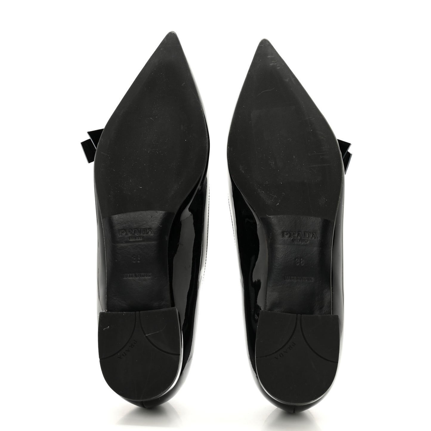 Vernice Logo Bow Ballerina Flats 38 Black