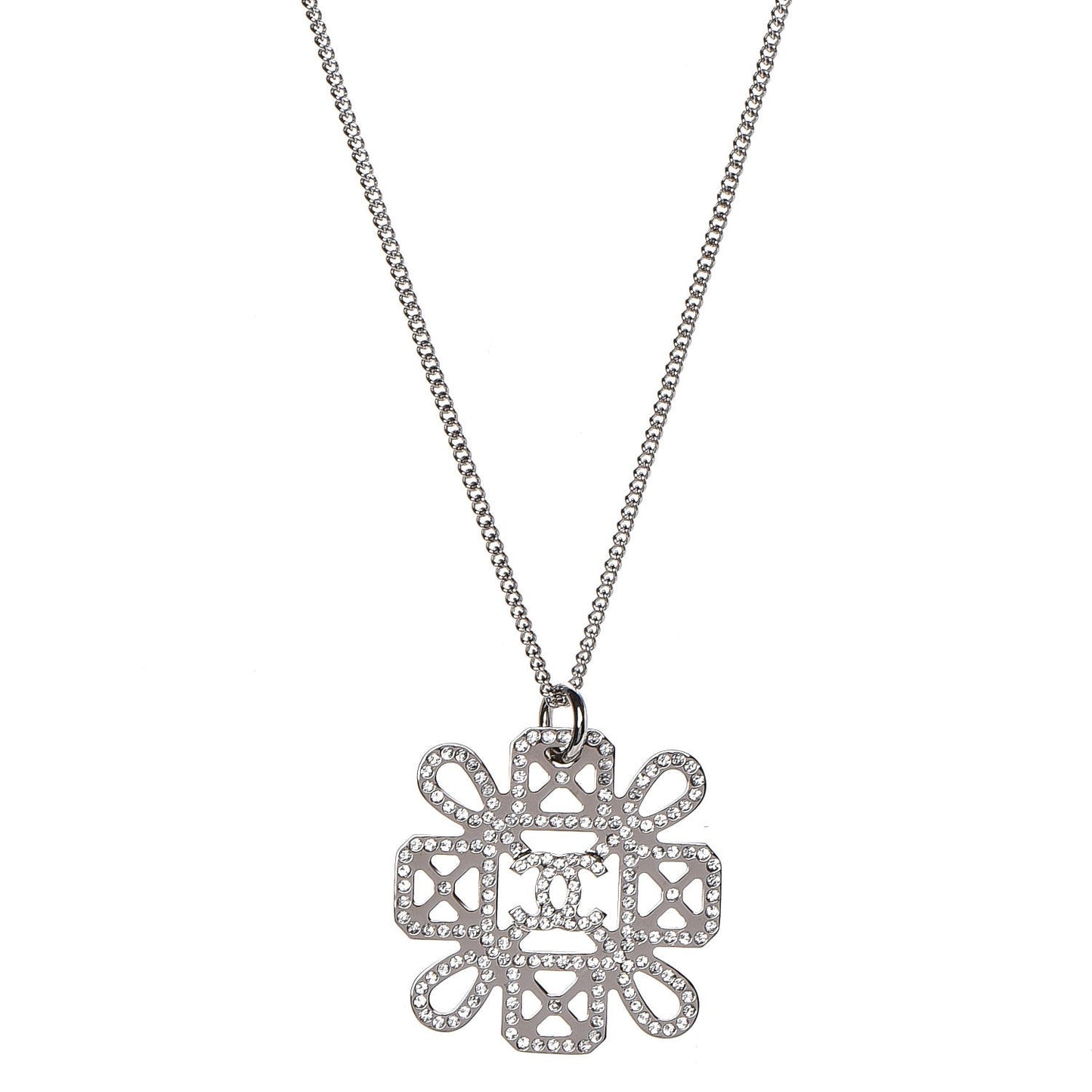 Crystal Strass Necklace Silver