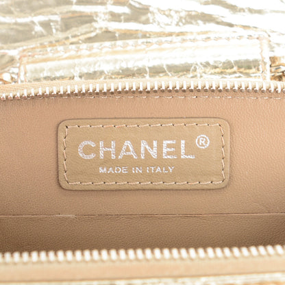 Chanel Crackled Calfskin Quilted Mini Crossbody Flap Gold 6 of 7
