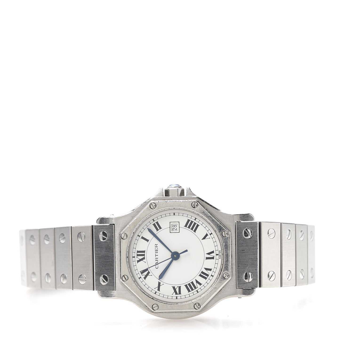 Stainless Steel 29mm Santos Octagon Automatic Watch