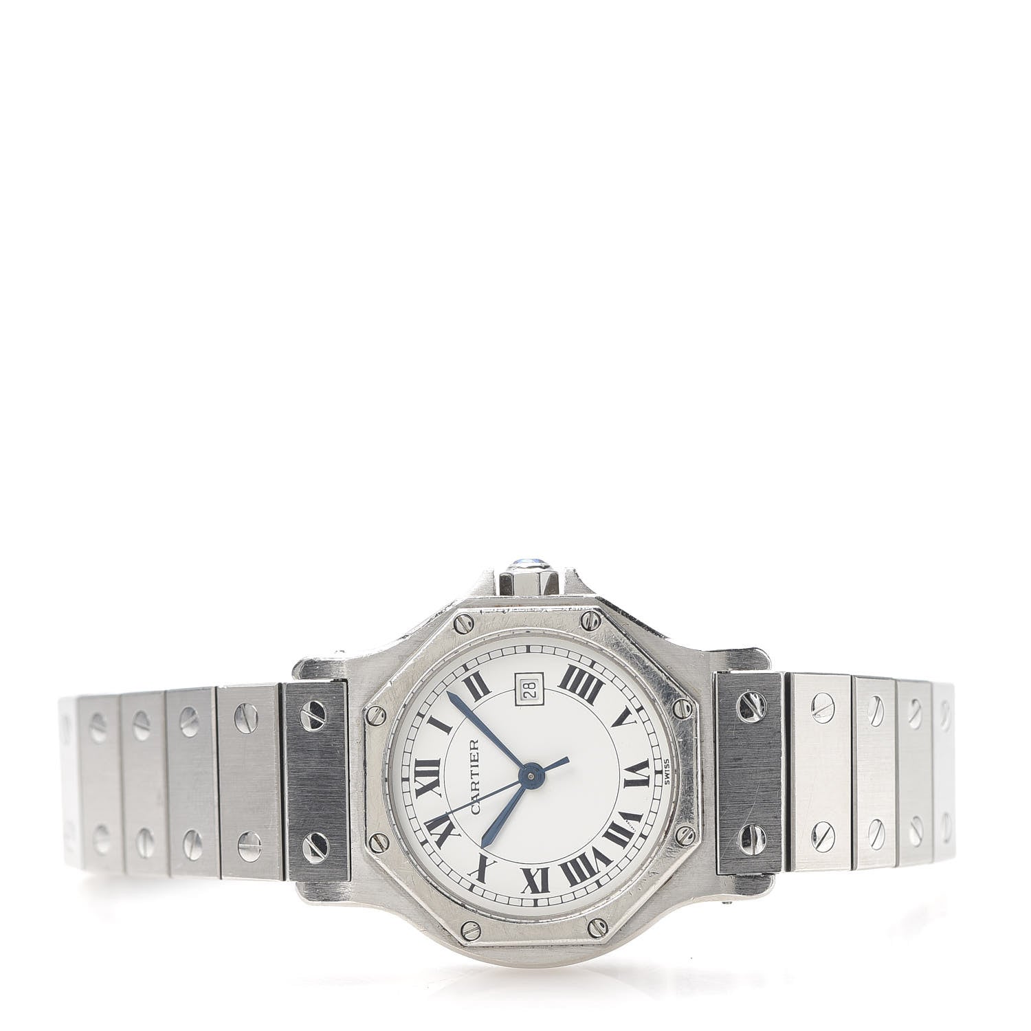 Cartier Stainless Steel 29mm Santos Octagon Automatic Watch 3 of 6