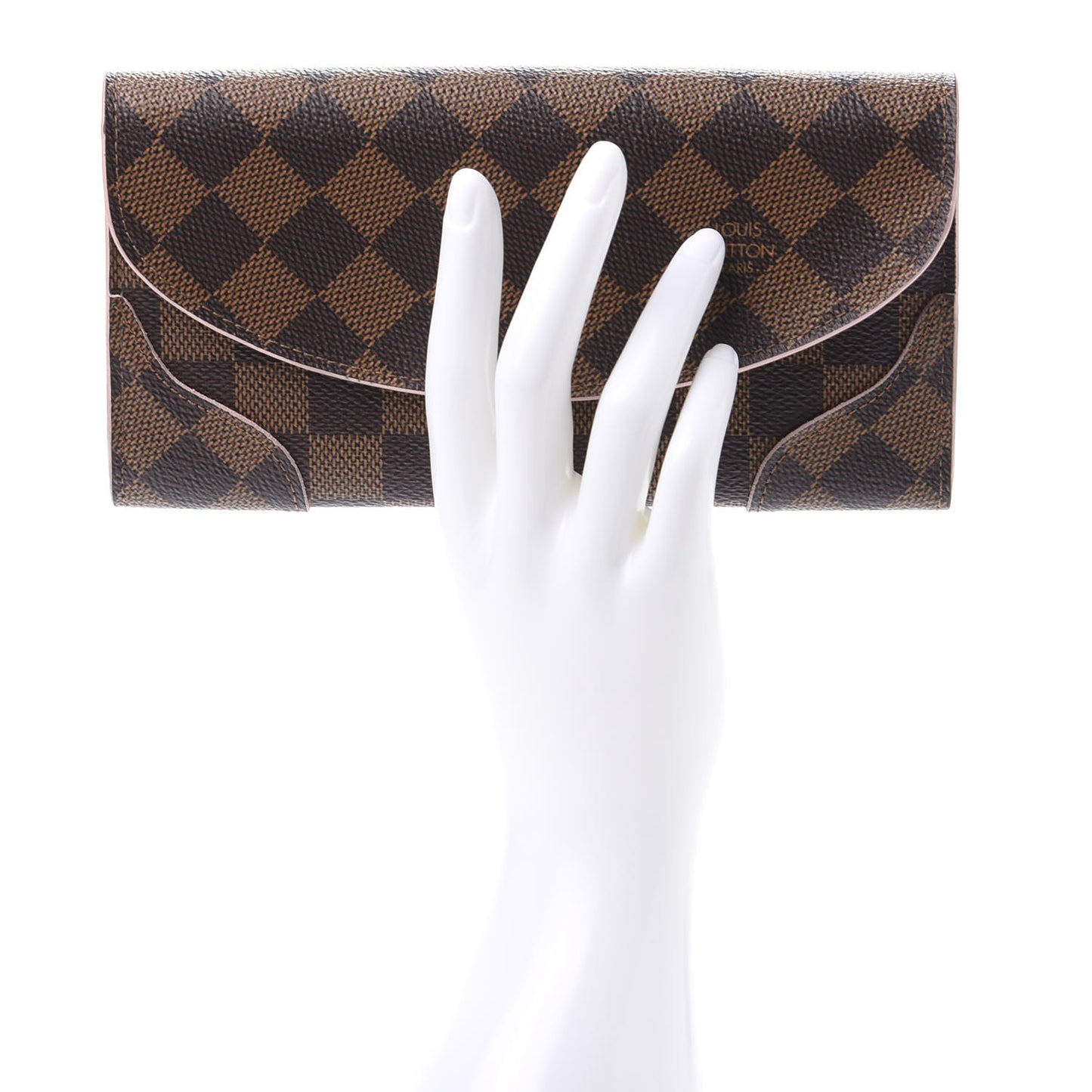 Damier Ebene Caissa Wallet Rose Ballerine