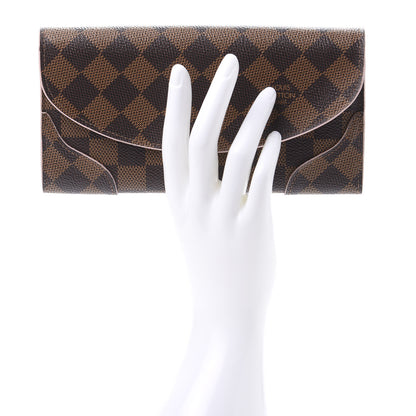 Louis Vuitton Damier Ebene Caissa Wallet Rose Ballerine 2 of 7