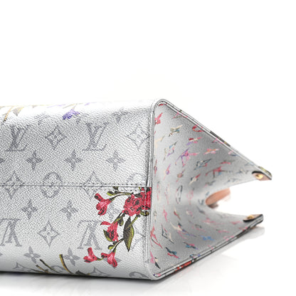Louis Vuitton Metallic Monogram LV Garden OnTheGo MM Silver 9 of 9