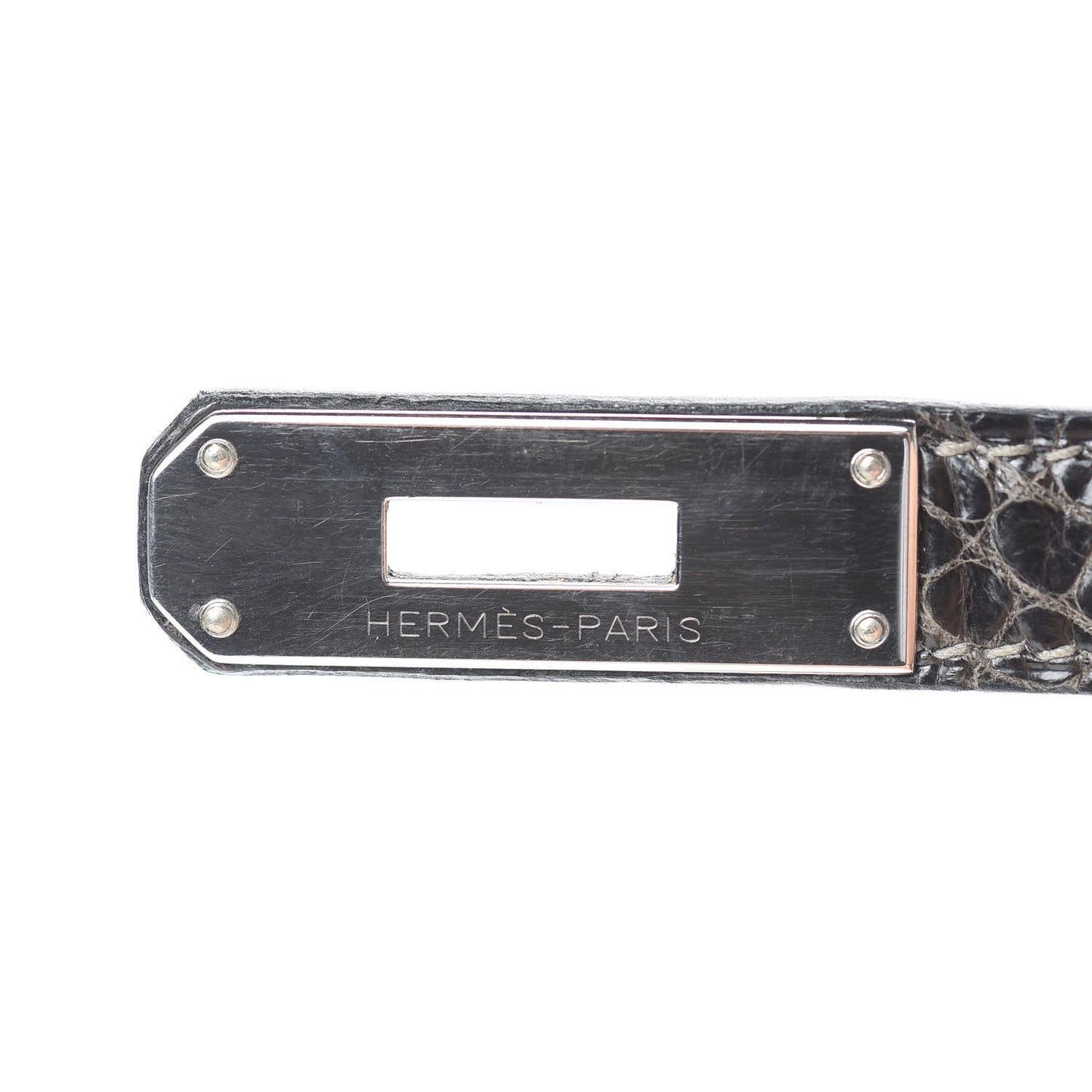 Shiny Porosus Crocodile Birkin 40 Graphite