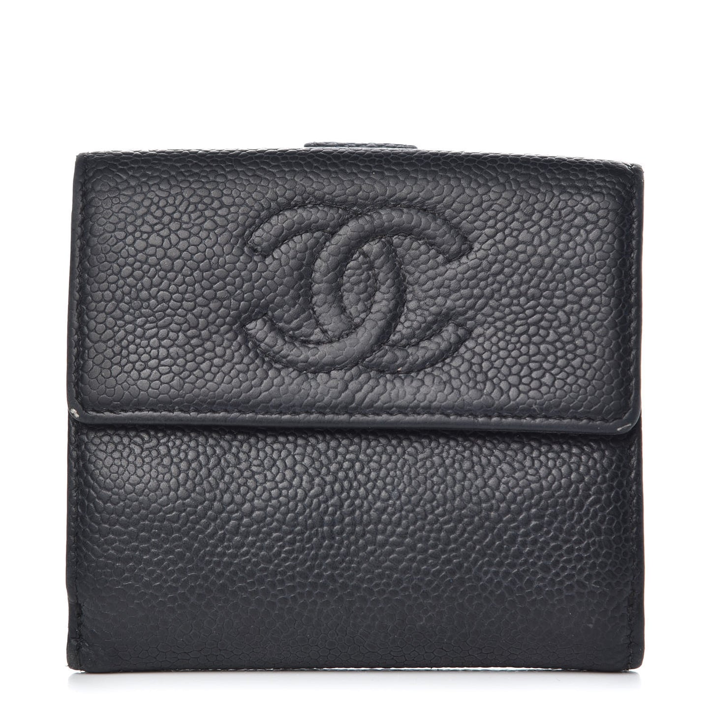 Caviar Timeless CC Compact French Wallet Black