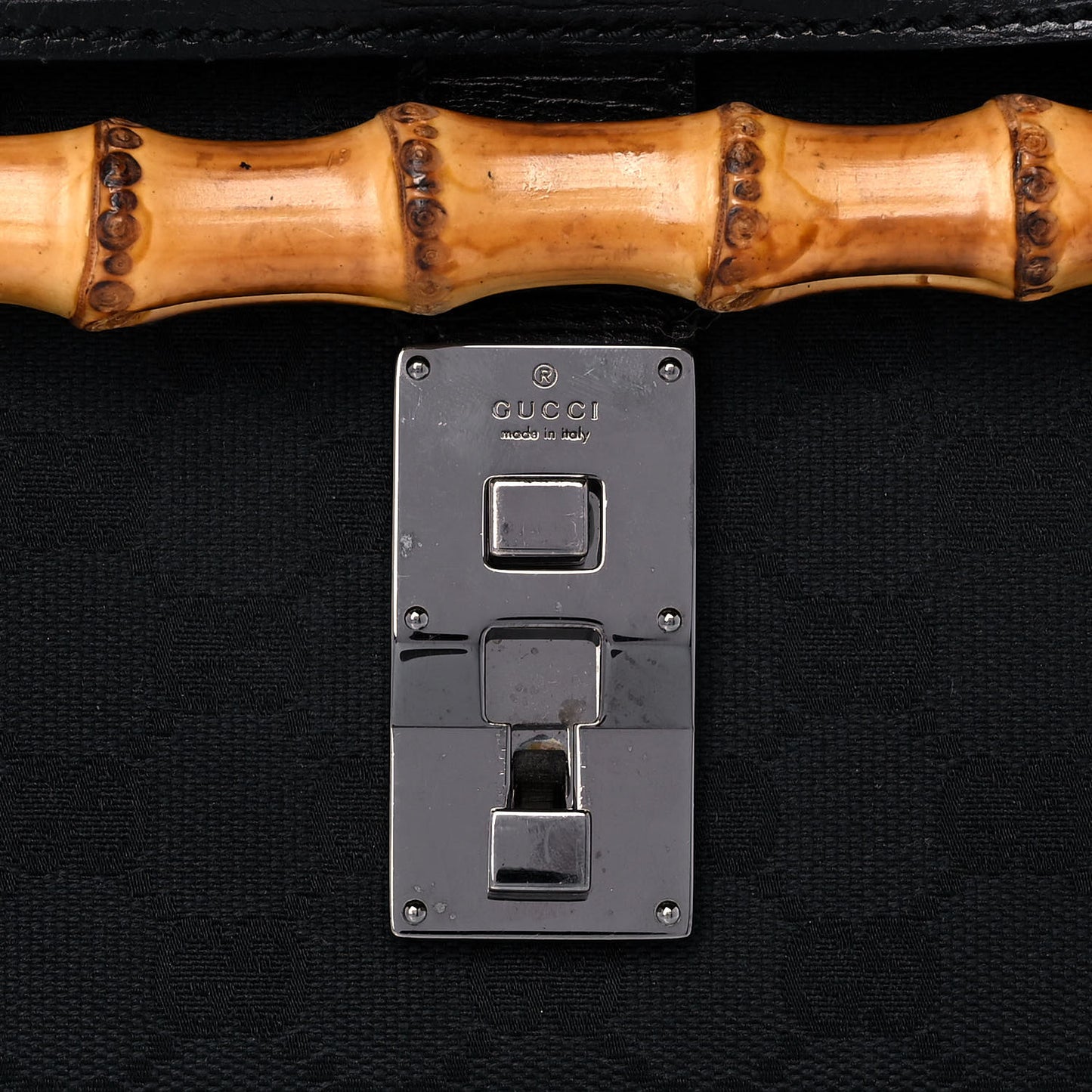 Monogram Bamboo Bullet Bag Black