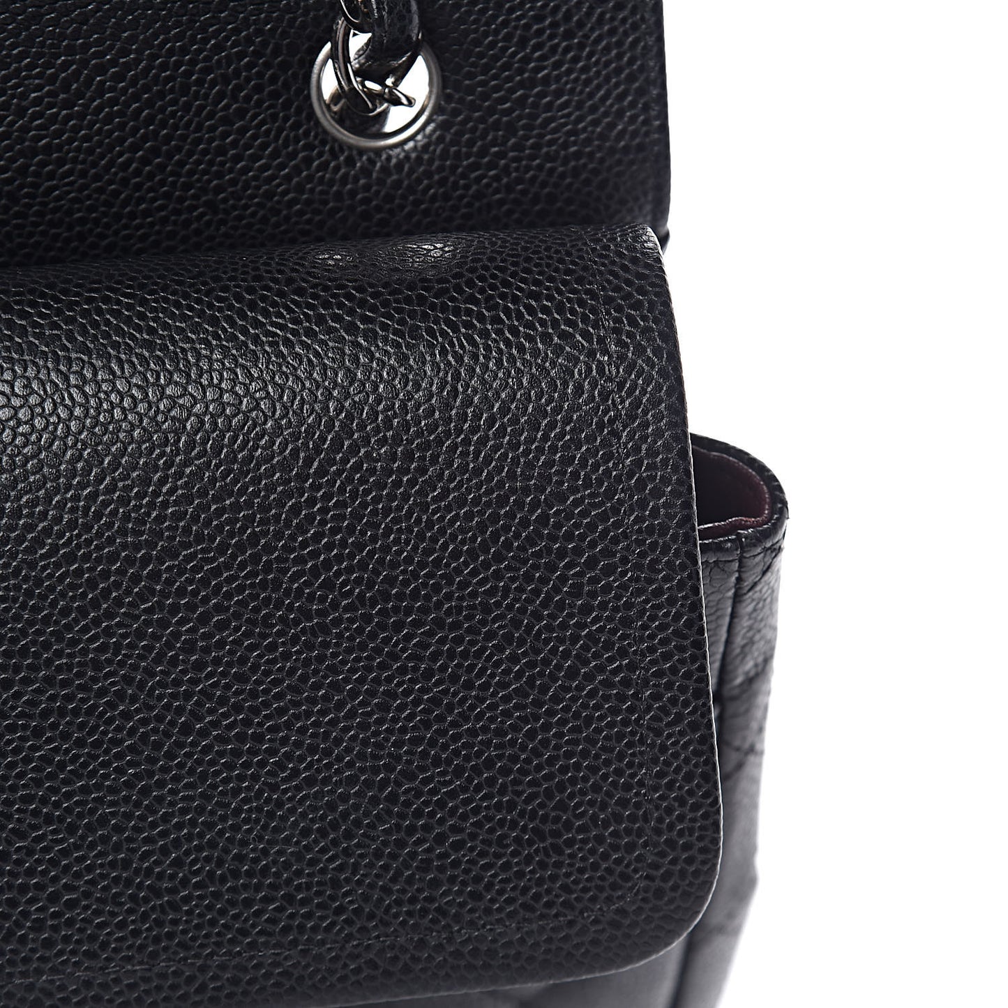 Caviar Quilted Maxi Double Flap Black