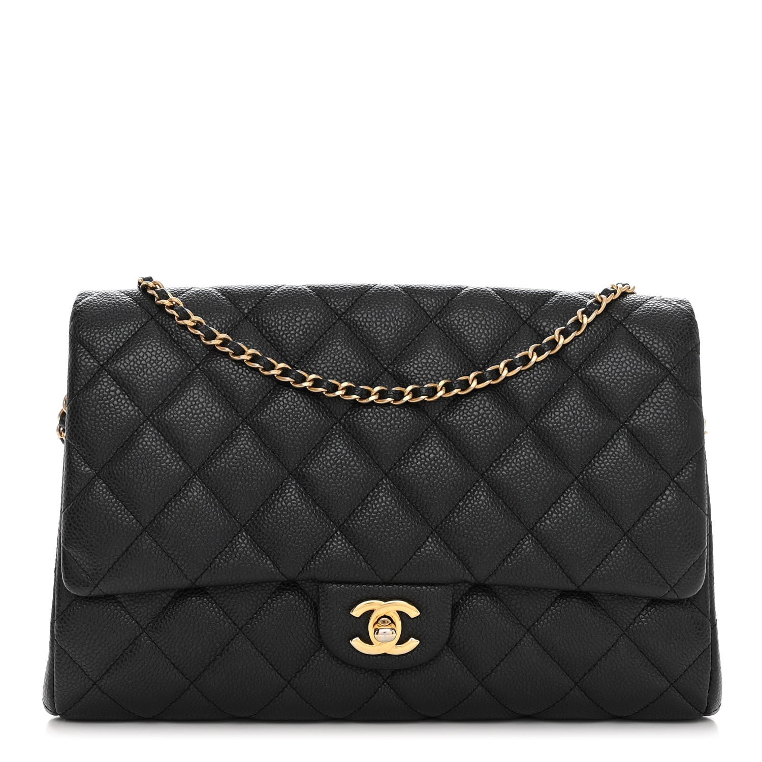 Chanel Caviar Quilted Clutch With Chain Flap Black 1 of 10