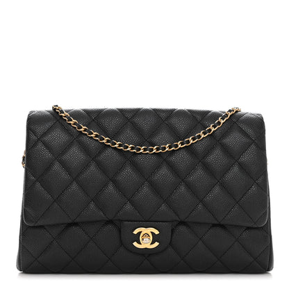 Chanel Caviar Quilted Clutch With Chain Flap Black 1 of 10