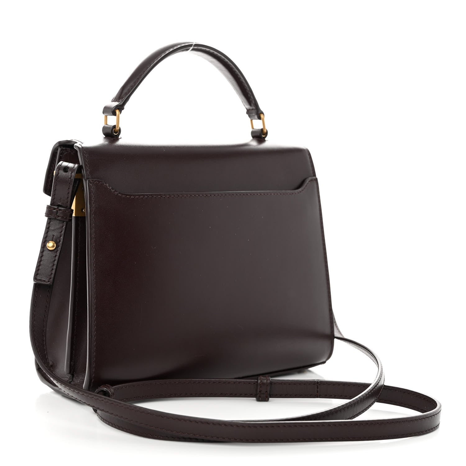 Saint Laurent SAINT LAURENT Calfskin Mini Classic Monogram Cassandra Top Handle Rouge Legion 2 of 8