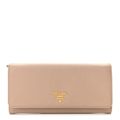 Prada Saffiano Metal Continental Flap Wallet Cammeo 1 of 7
