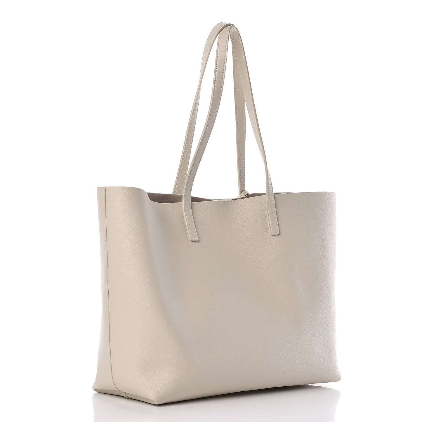 Calfskin Large Shopping Tote Crema Soft