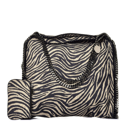 Stella McCartney Canvas Zebra Print Big Falabella Tote Black 1 of 8