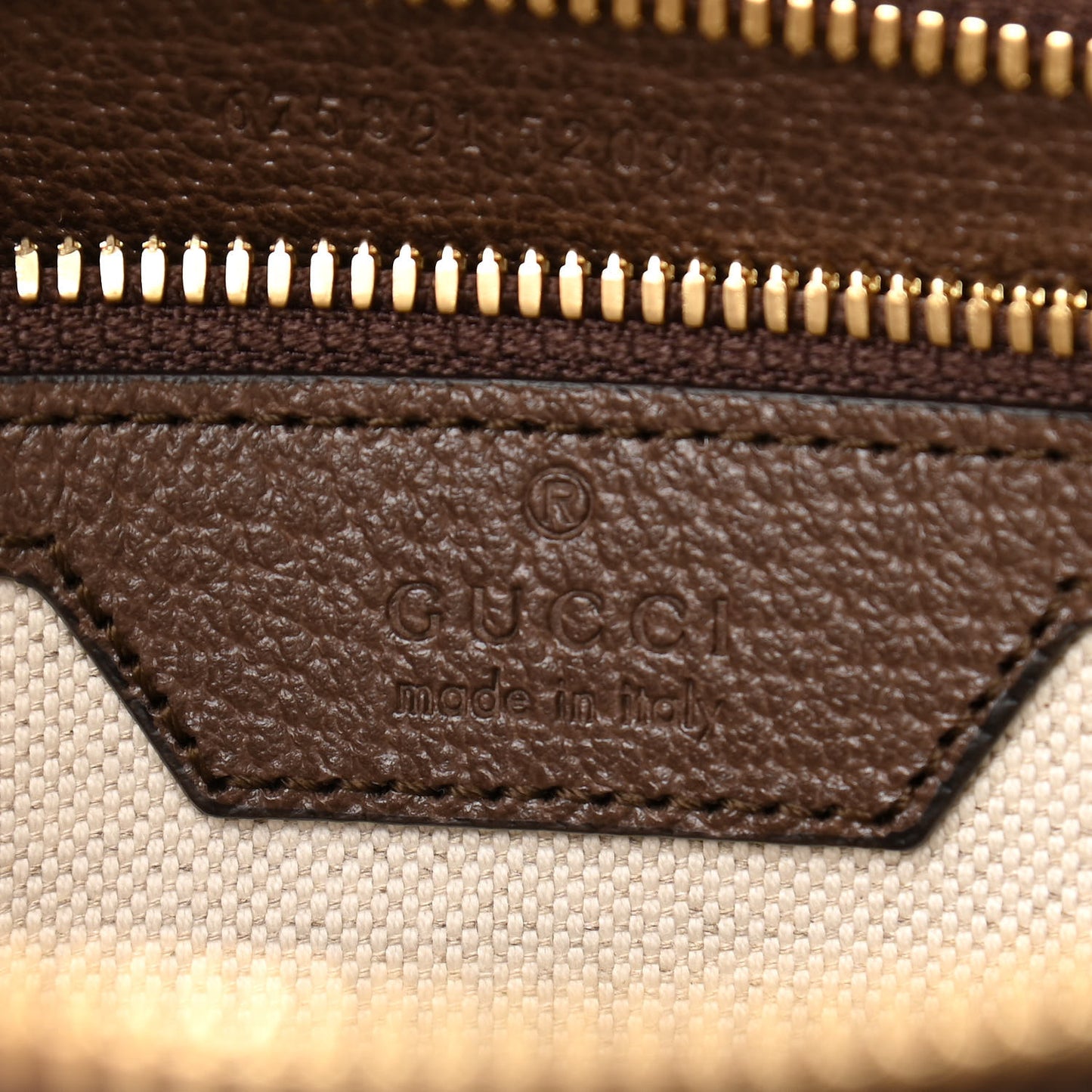 Monogram Jumbo GG Textured Dollar Calfskin Web Messenger Shoulder Bag Camel Ebony New Acero