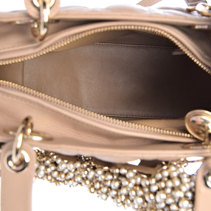 Christian Dior Lambskin Cannage Medium Lady Dior Beige 5 of 12