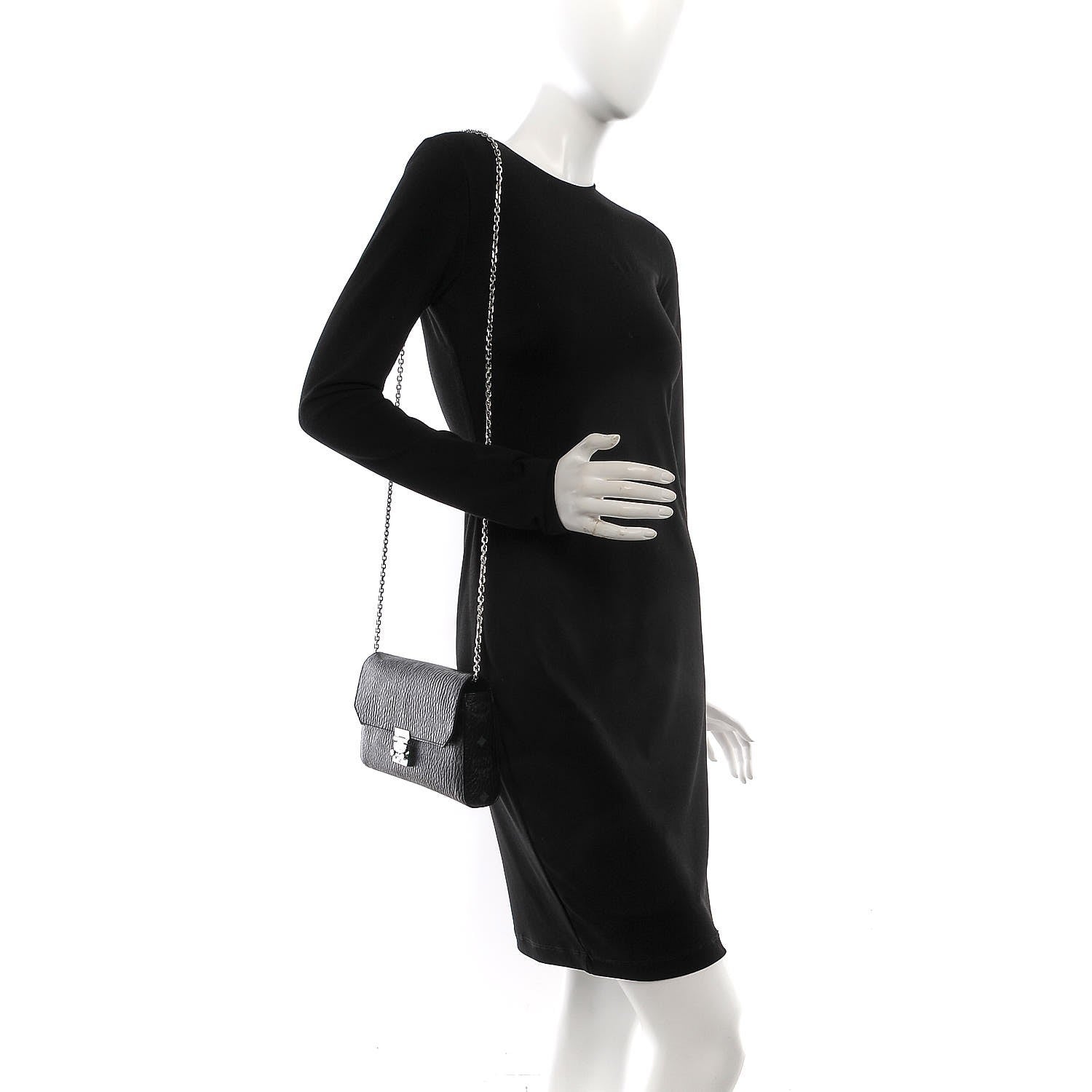 MCM Visetos Small Millie Crossbody Bag Black 2 of 8