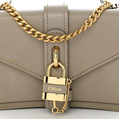 Chloe Shiny Goatskin Calfskin Aby Chain Shoulder Bag Motty Grey 8 of 13