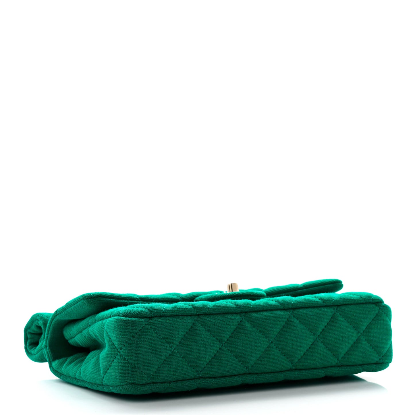 Wool Jersey Flap Clutch Green