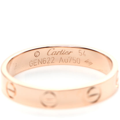 Cartier 18K Pink Gold 3.5mm LOVE Wedding Band Ring 54 7 8 of 10