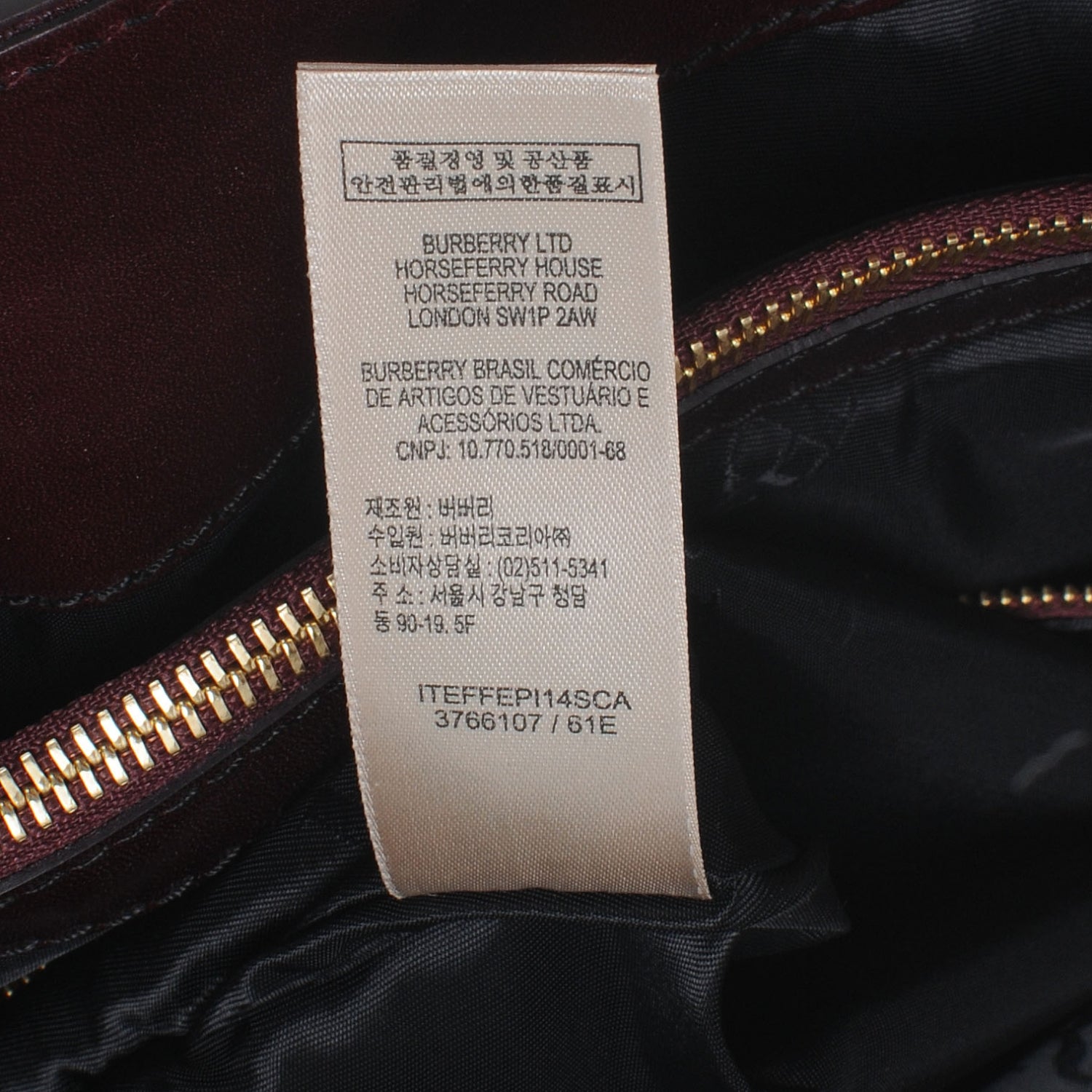 Burberry Soft Lambskin Bridle Calfskin Large Gosford Hobo Black 8 of 10
