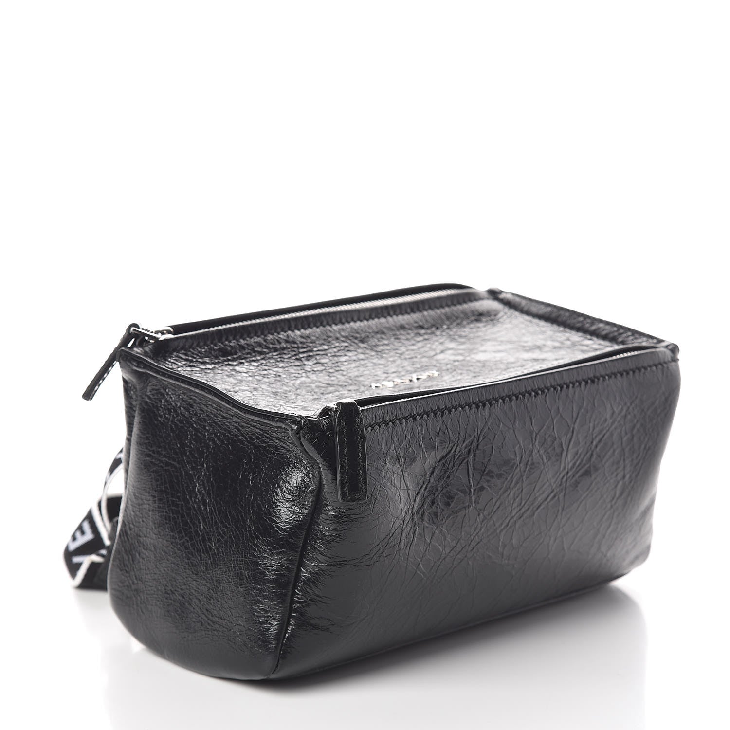 Givenchy Crinkled Patent Deerskin Mini Pandora Black 4 of 11