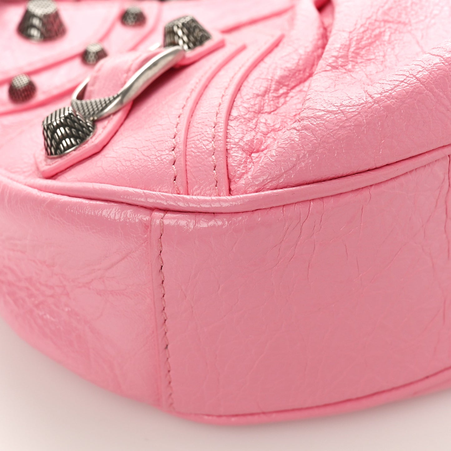 Agneau Arena Le Cagole Chain Shoulder Bag XS Sweet Pink