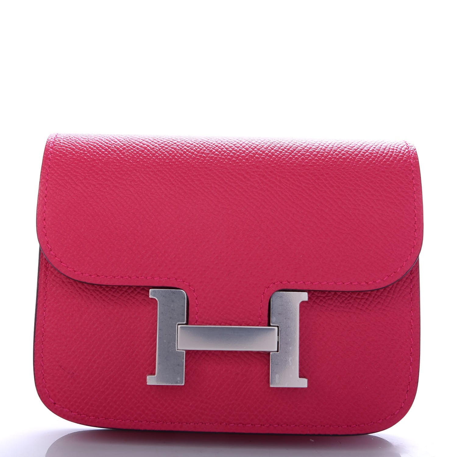Hermes Epsom Constance Slim Wallet Rose Mexico 2 of 7