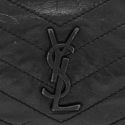 Saint Laurent Crinkled Calfskin Matelasse Monogram Large Niki Shopper Tote Black 11 of 11
