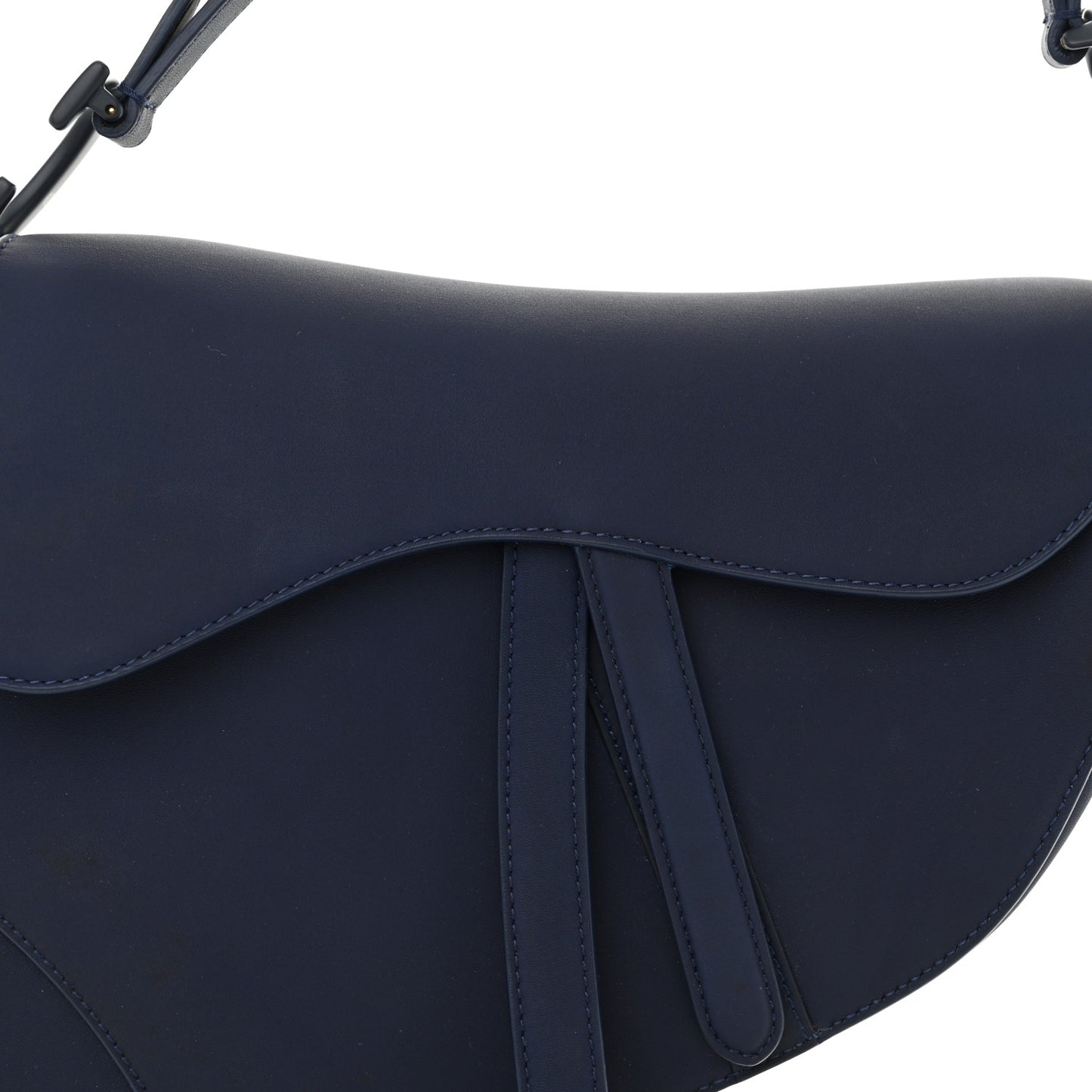 Ultra Matte Calfskin Saddle Bag Blue
