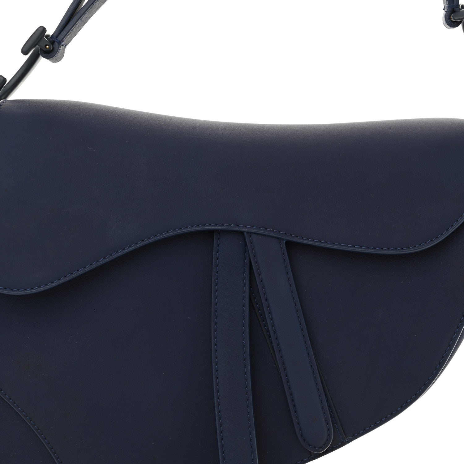 Christian Dior Ultra Matte Calfskin Saddle Bag Blue 8 of 10