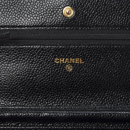 Chanel Caviar Quilted Wallet On Chain WOC Black 7 of 9